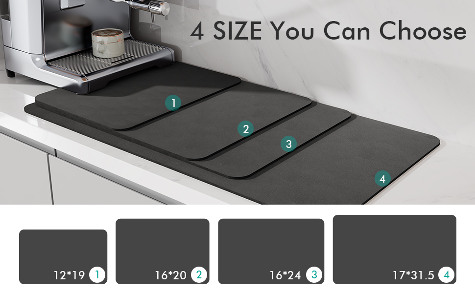 LIMNUO Coffee Mat Hide Stain Rubber, Coffee Maker Mat for