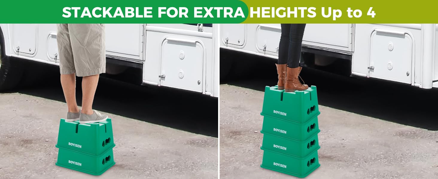 BOYISEN Trailer Jack Block RV Jack Blocks for 5th Wheel