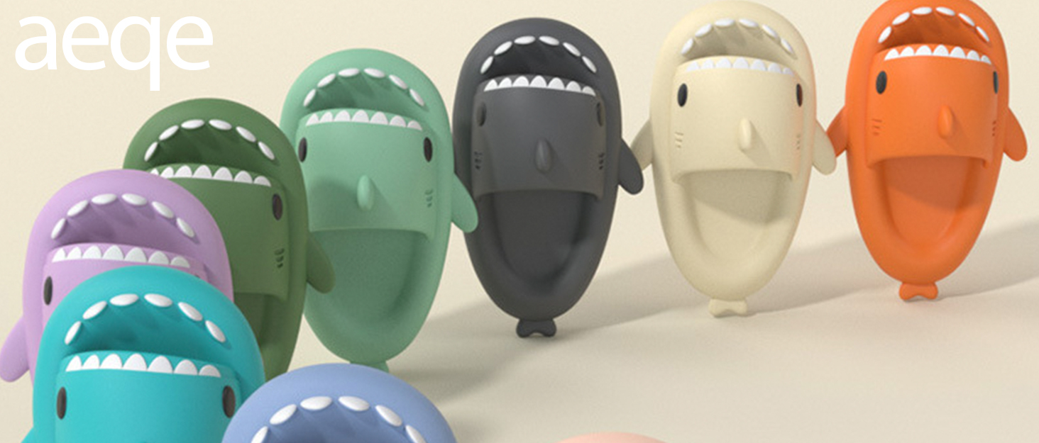 aeqe Shark Cloud Slides Slippers Adult Unisex Women & Men