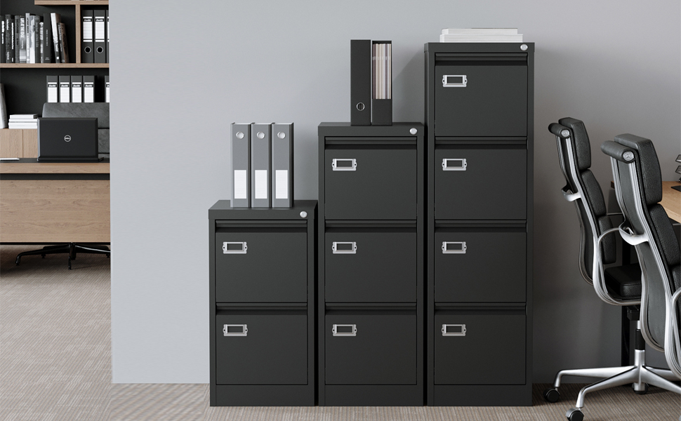 ZAOUS Metal Vertical File Storage 4 Drawer File