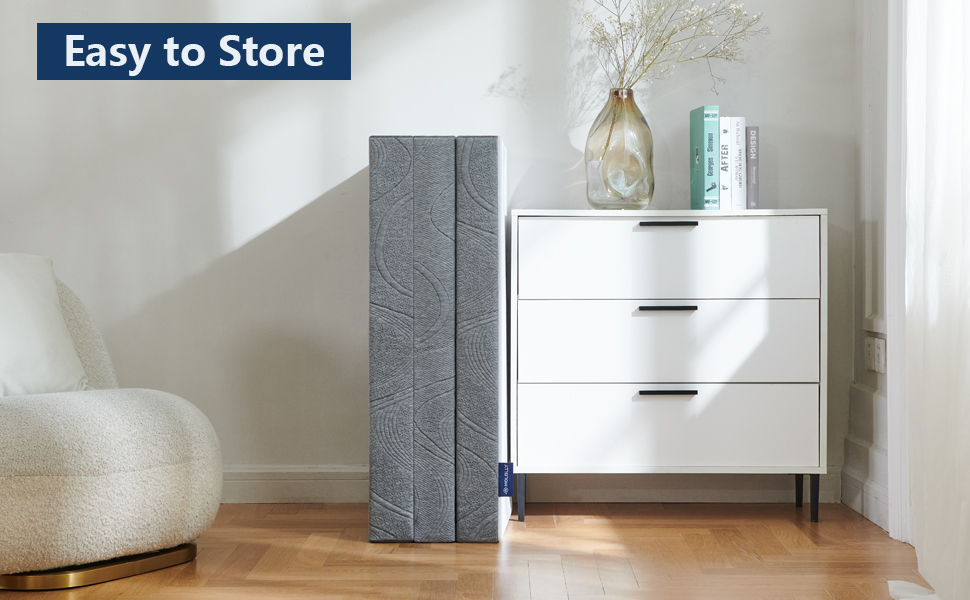Molblly Folding Mattress,6 Inch Trifold Memory Foam Mattress with