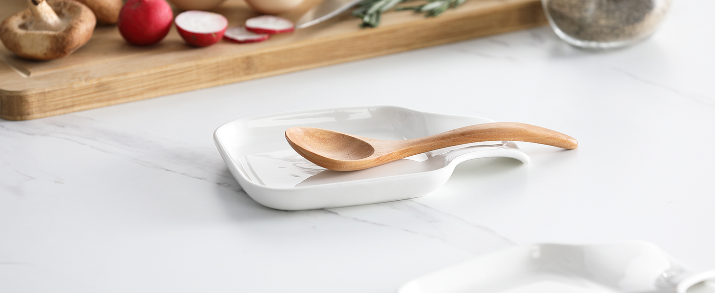 MALACASA Spoon Rest, Large Spoon Rests for Stove Top