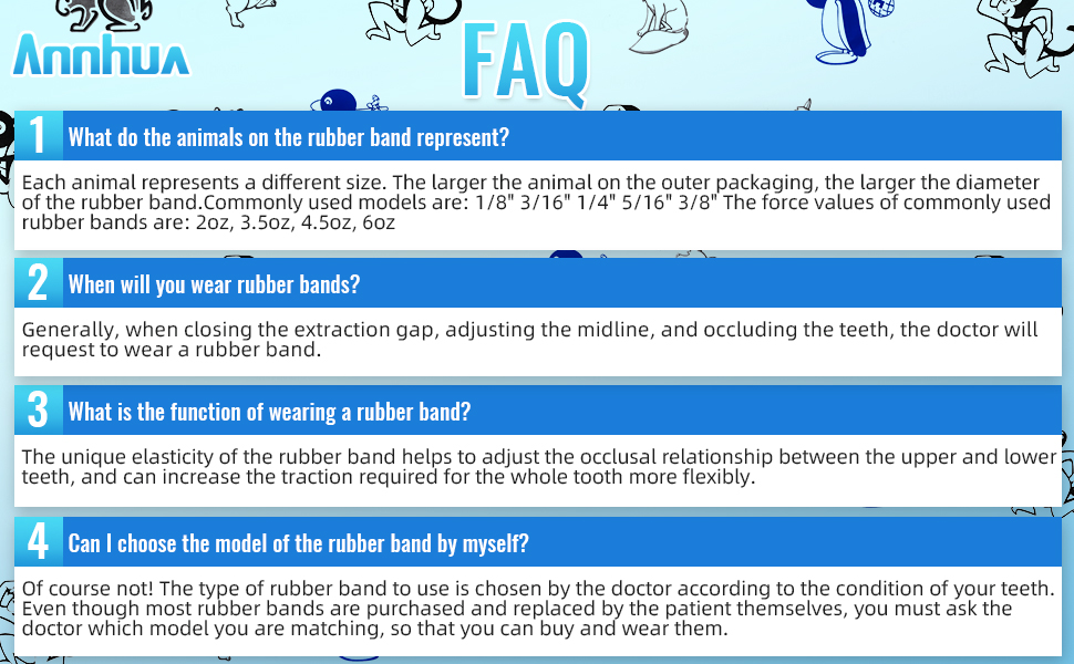 Dental Orthodontic Elastics Rubber Bands with 5 Pcs Placers, 500pcs