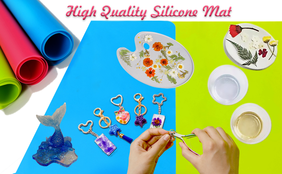 3 Pack Large Silicone Sheets for Crafts, Liquid, Resin