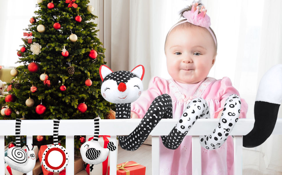 Car Seat Toys Baby Toys 0-3 Months Infant Toys Spiral Stroller Toys