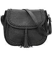KKXIU Casual Flap Saddle Crossbody Bags for Women Purses and Handbags with Tassel