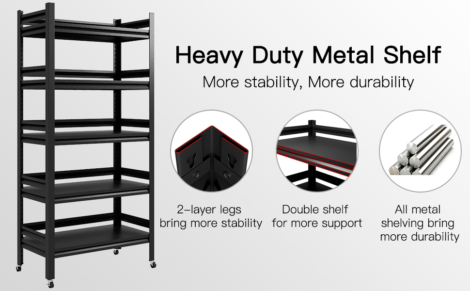MOLYHOM Storage Shelves Heavy Duty, Garage Storage Racks
