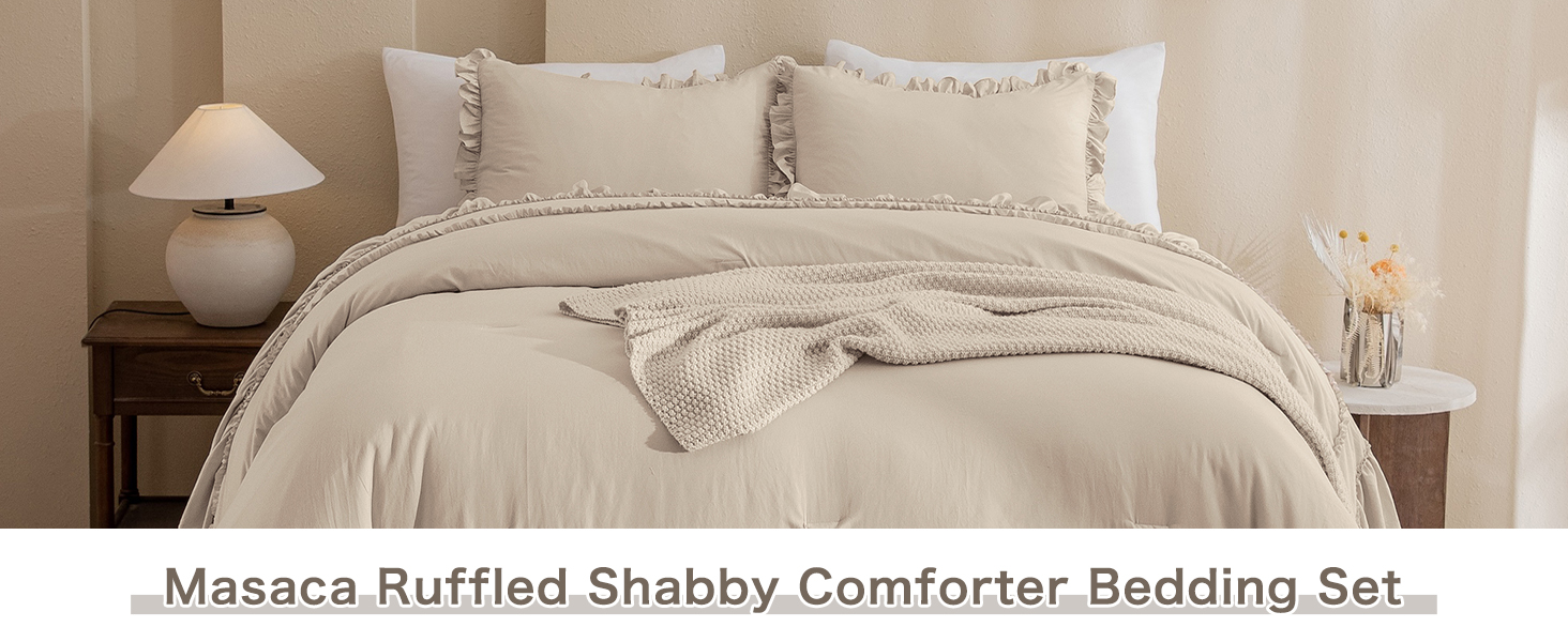 Masaca Oversized Comforter King Size 120x120,Farmhouse