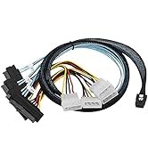 SinLoon Mini SAS 36 SFF-8087 to SFF-8482 Connectors 3.3FT Internal Mini SAS 4i SFF-8087 36 Pin to...