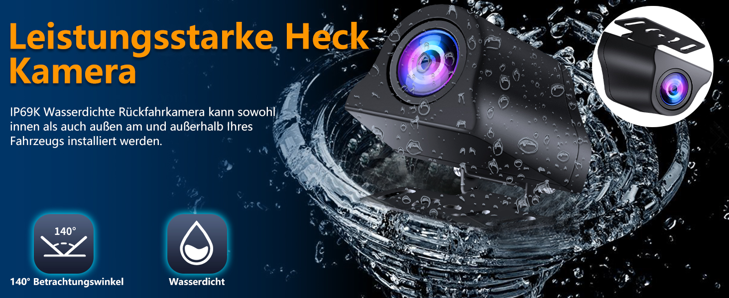 Vtopek 4K Dashcam mit WiFi Dash Cam Auto mit GPS 3,16Zoll Mini Autokamera mit 64GBKarte