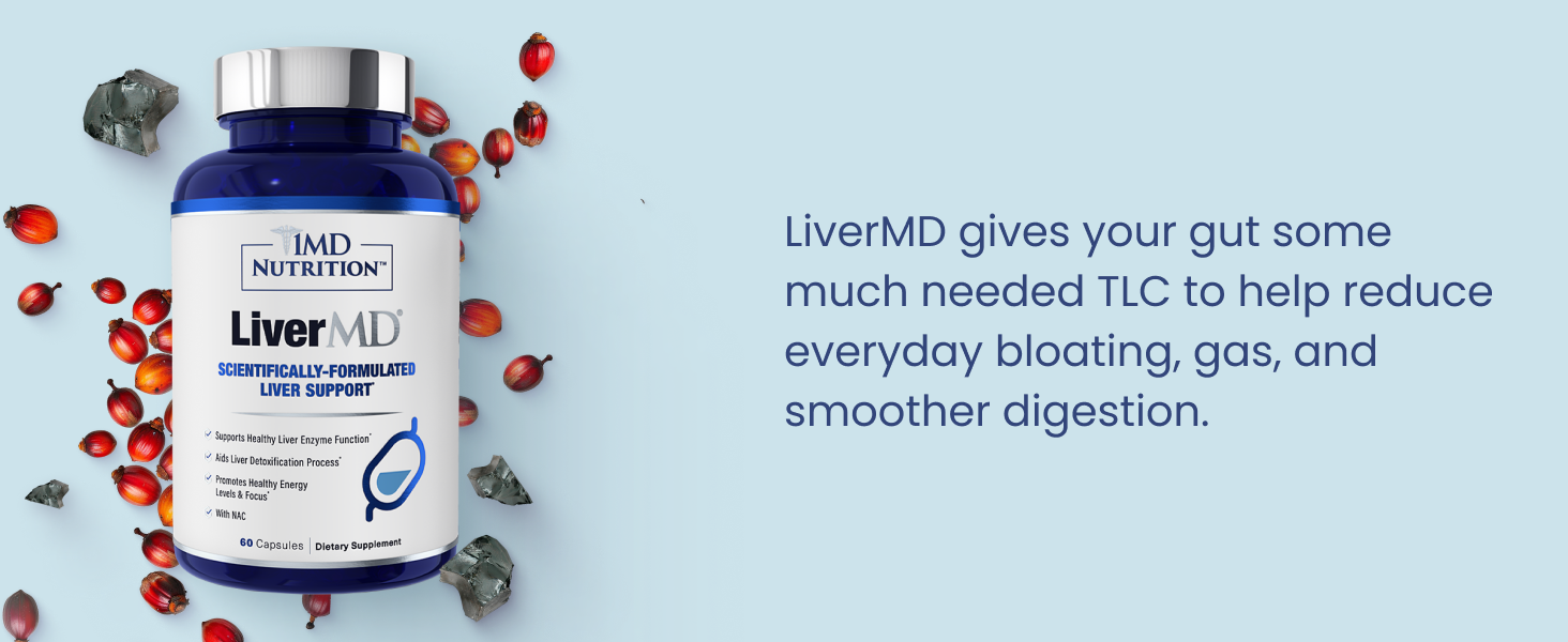 LiverMD gives your gut some much needed TLC to help reduce everyday bloating and gas