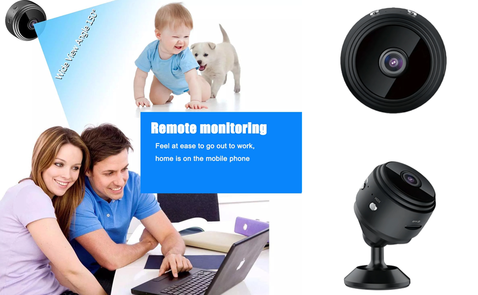 Security Camera, A9 Home Mini with Back Cover 1080P HD Remote