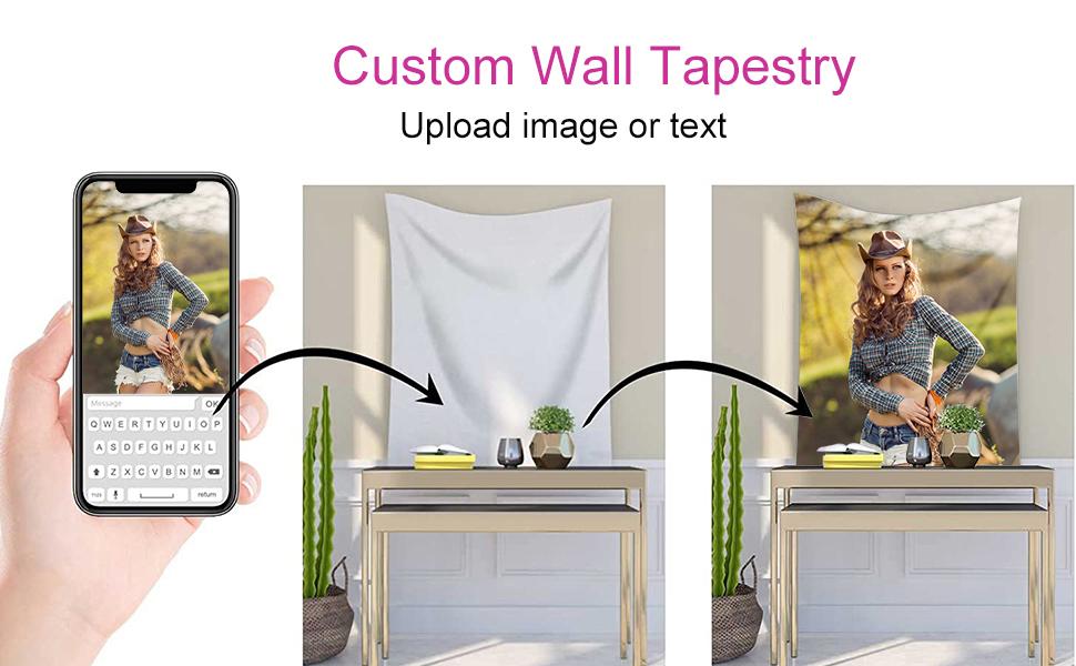 37 * 29 inch Custom tapestry Personalized backdrop upload