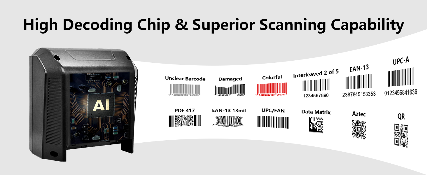 High Decoding Chip &amp; Superior Scanning Capability