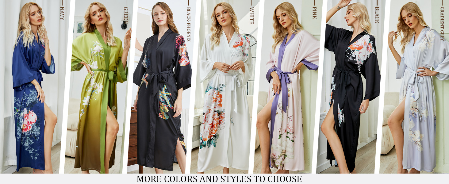 silk kimono robe