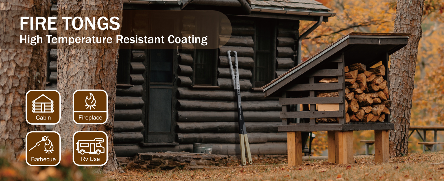 Heavy Duty Fire Tong 38 Inch Log Claw Tongs with Log