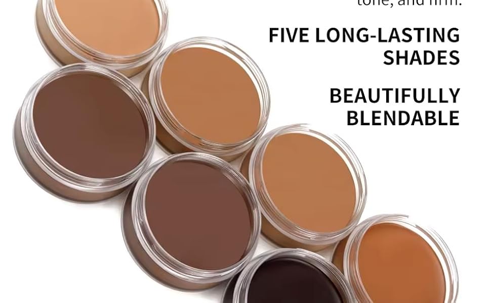 Paraben Free Vegan Bronzer Palette, Creamy Face Makeup, Multi-Use Contour Cream, Full Coverage,