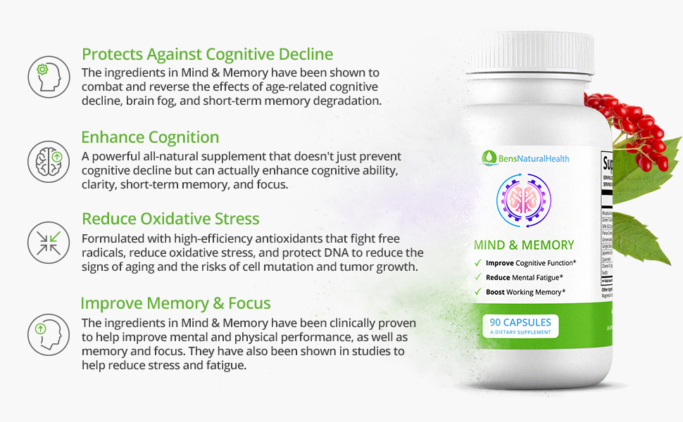 Ben's Natural Health Mind and Memory Memory Supplement