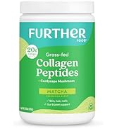 Further Food Matcha Collagen Peptides Powder - Organic Matcha & Cordyceps for All Day Energy, Men...