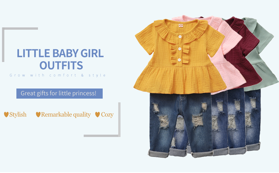 4T Girl Clothes, Girl Outfits Summer Baby Girl Clothes