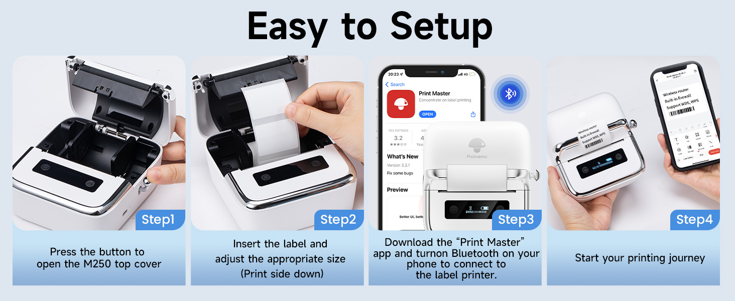 M250 label maker phomemo label printer