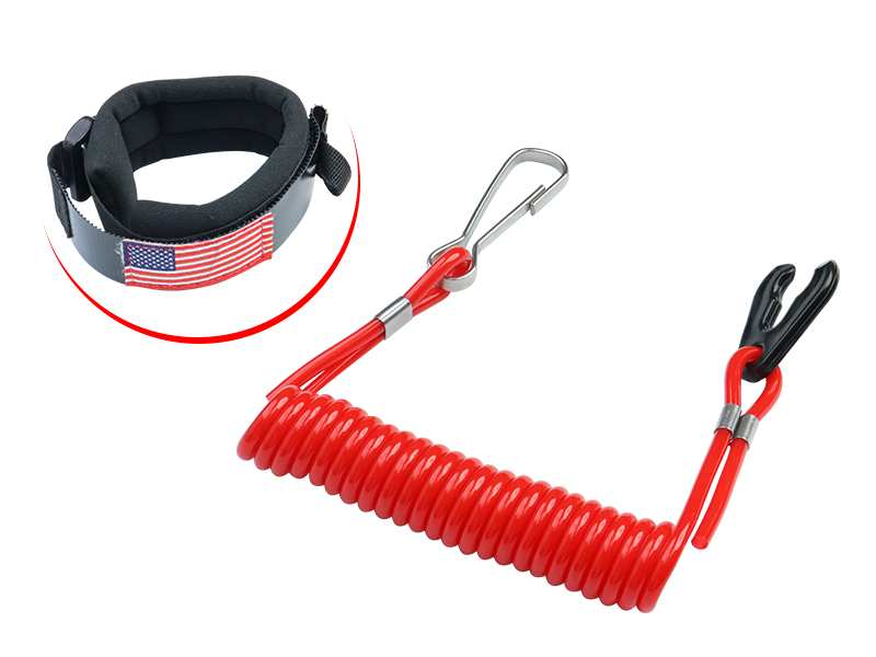Boat Lanyard Kill Switch Marine Jet Ski Lanyard Wrist Strap
