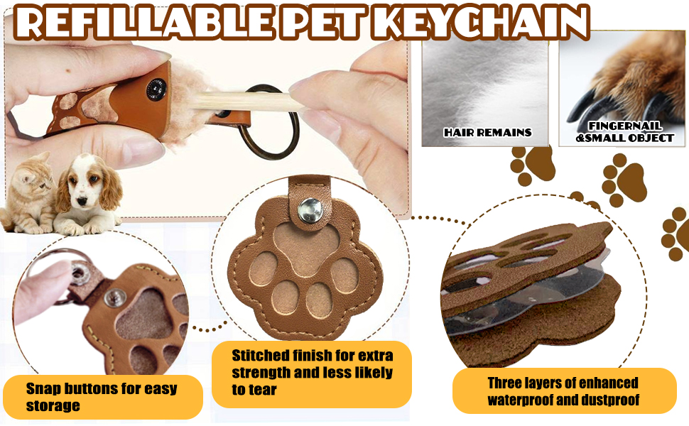 Dog Fur Storage Keychain