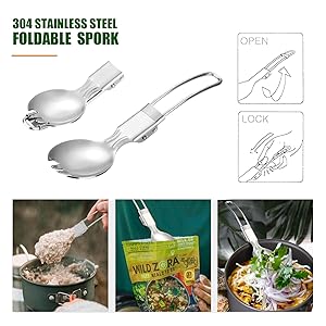 1 stainless steel spork 
