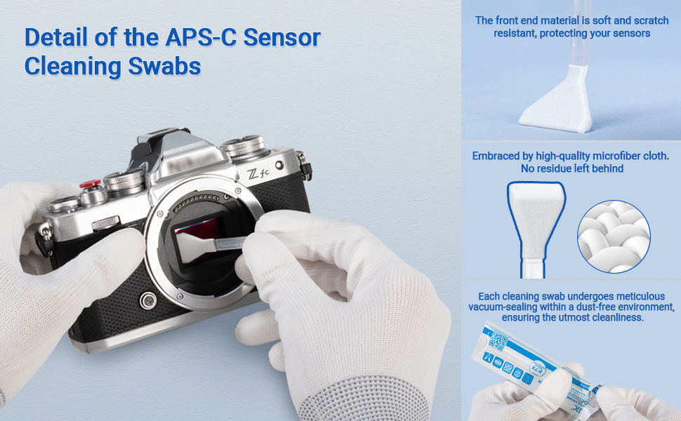 12PCS 16mm APSC Sensor Cleaning Swabs, Digital Camera