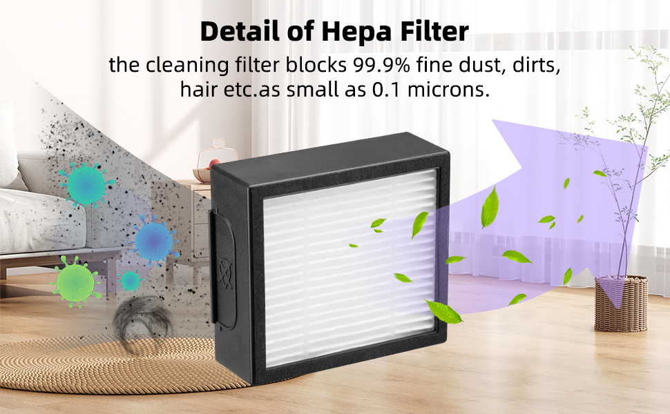 NIXOOT 9 Pack Filter Replacement for iRobot Roomba Combo j7