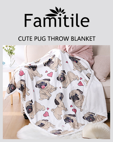 pug blanket amazon
