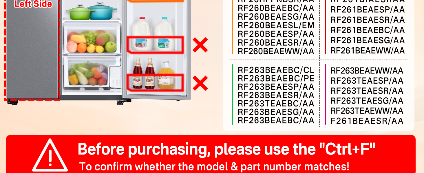 DA97-12650A Door Shelf Bin Basket for Samsung