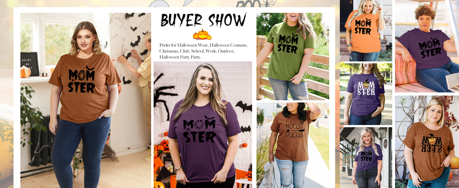 plus size haloween tshirts for women