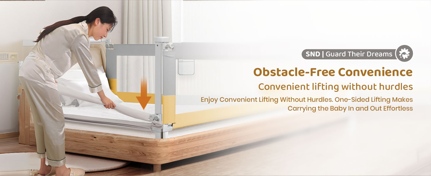 Baby bed guard with adjustable height