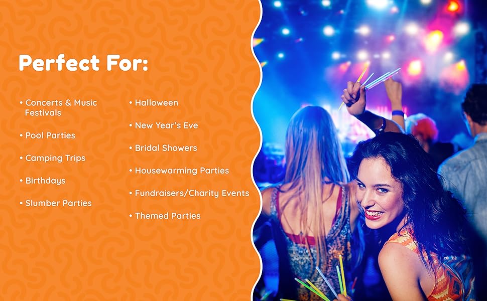 Stand out with our vibrant neon necklaces for glow party at your next event.