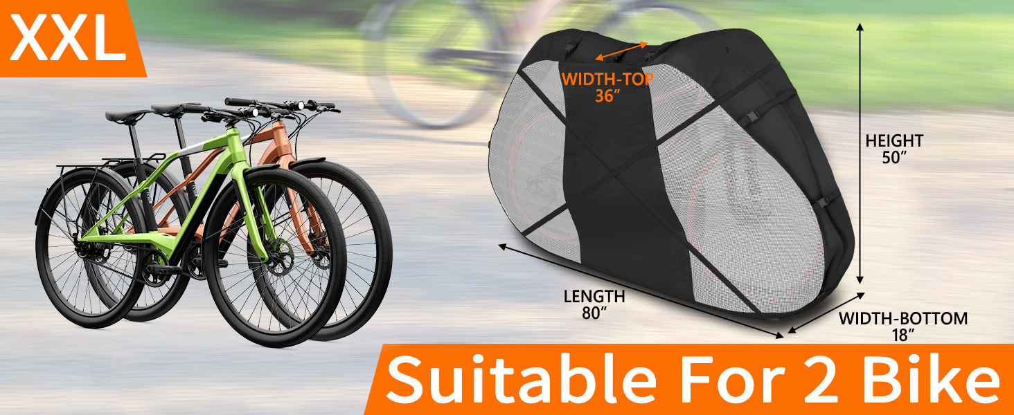 AKEfit Bike Cover for Transport On Rack, Bicycle Cover