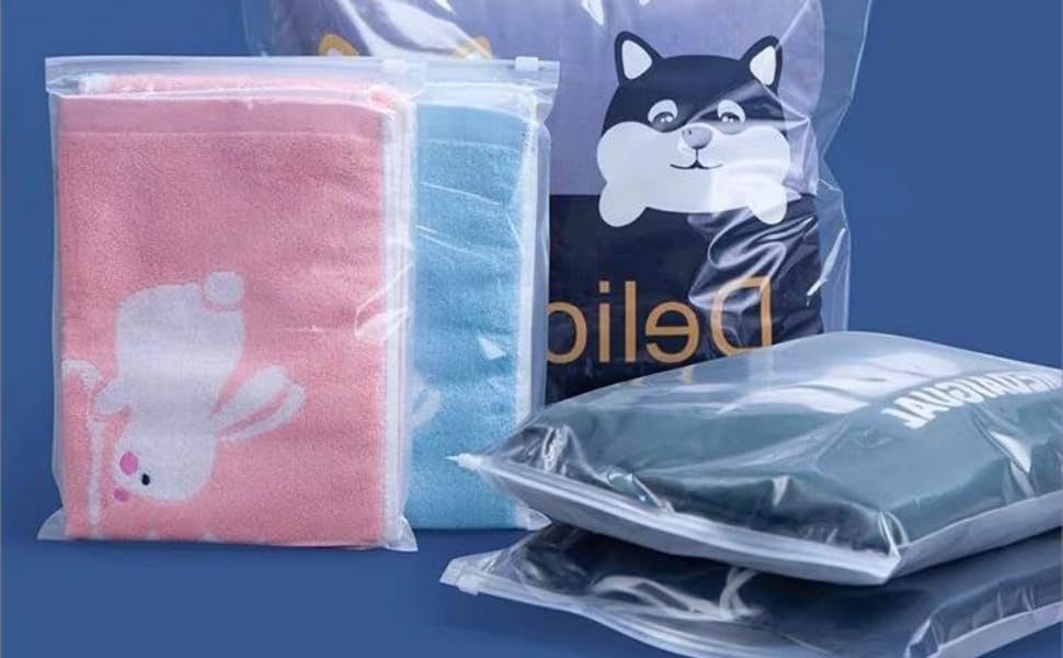 35 Pieces Zip Lock Bags, Reusable Storage Bags Seal Clothes Bags for