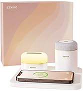 EZVALO 3 in 1 Charger Station with LED Night Light, Portable Bluetooth Speaker, Wireless Charging...