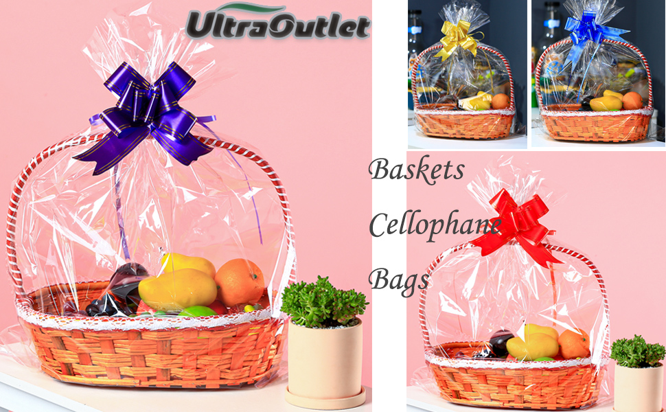 50 Packs Large Cellophane Bags 24 x 30 Clear Cellophane