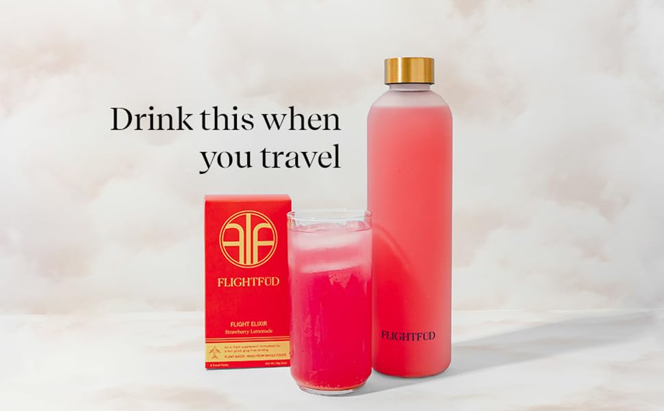 FLIGHTFŪD Natural Jet Lag Remedy, Drinkable Travel Vitamins