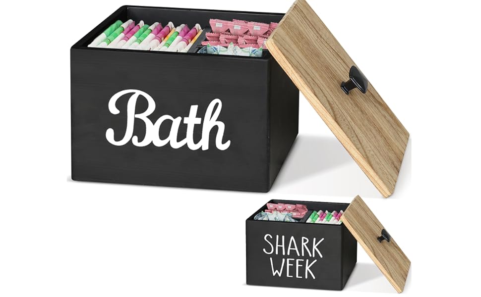 Anwelynd Tampon and Pad Holder Organizer for Bathroom, Decorative Bathroom Container