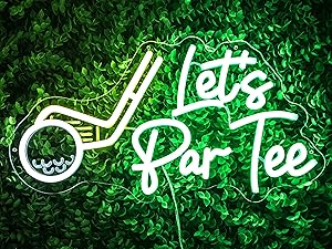 Let's Par Tee Golf Neon Sign