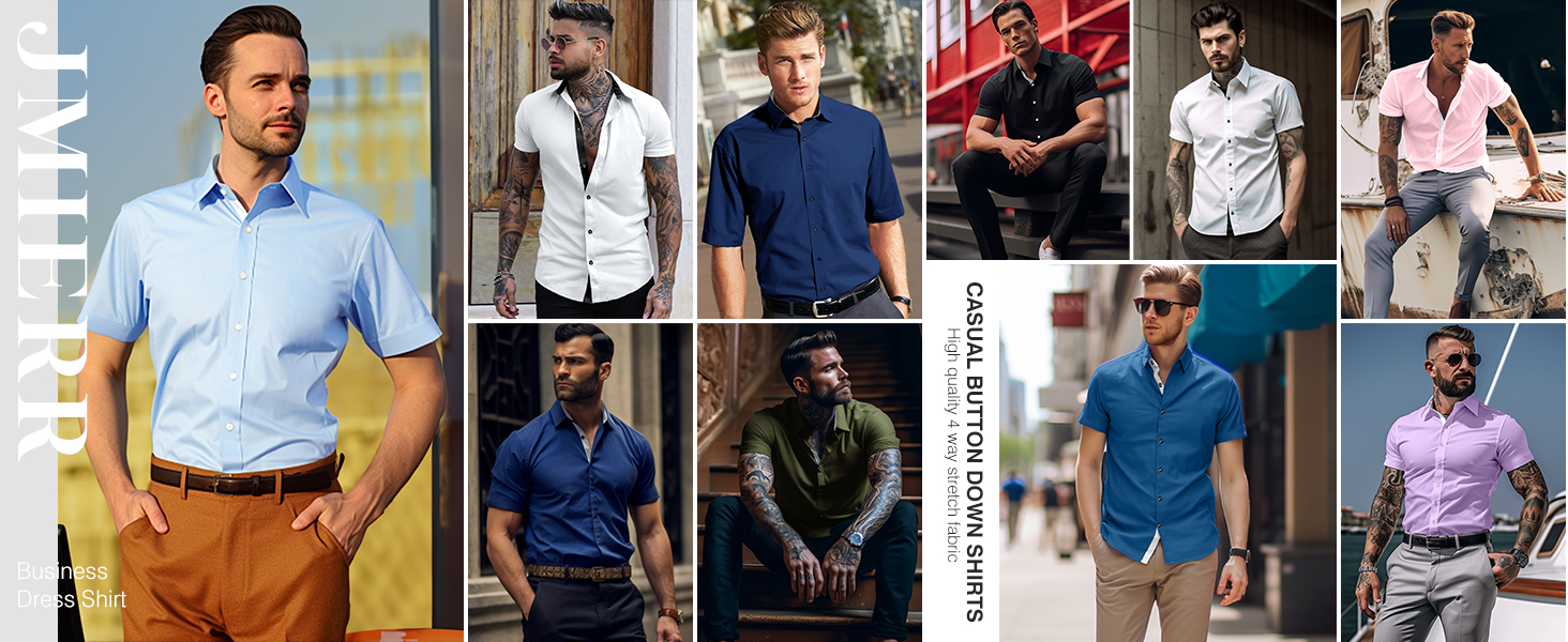 Short Sleeve Business Dress Shirt