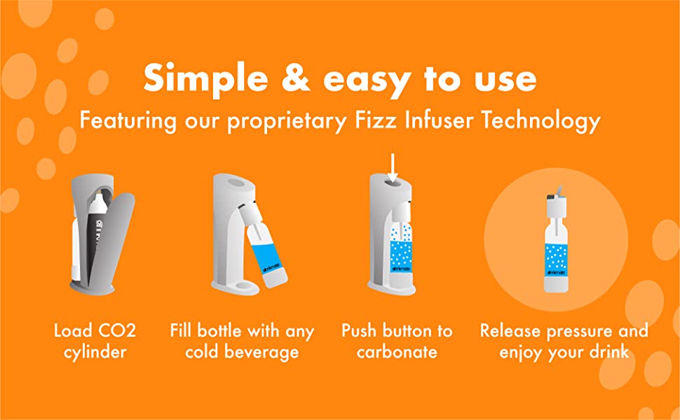 Drinkmate OmniFizz Sparkling Water and Soda Maker, Carbonates ANY Drink