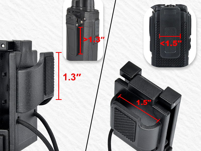 iGuerburn Tactical Radio Holder Duty Belt Accessories for 1.5"/1.75"/2