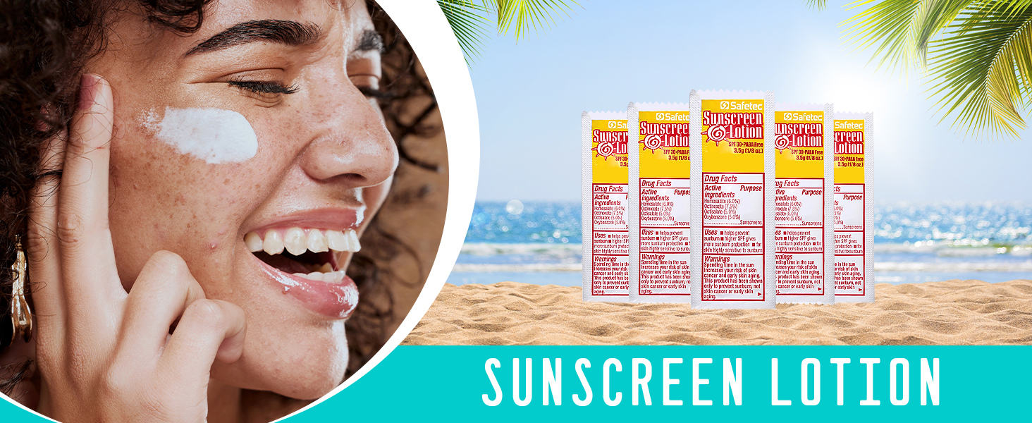 Sunscreen sun screen sunblock packets individual packet mini bulk travel sunscreens lotion spf30