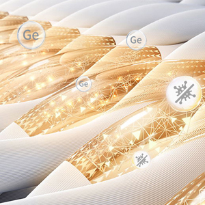 Yarns containing germanium semiconductor and bamboo charcoal fiber