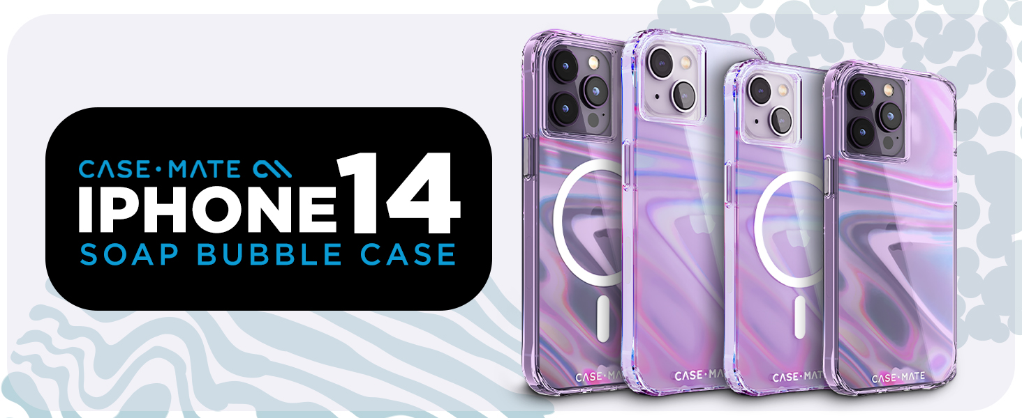 CaseMate iPhone 14 Pro Case Soap Bubble [10FT Drop