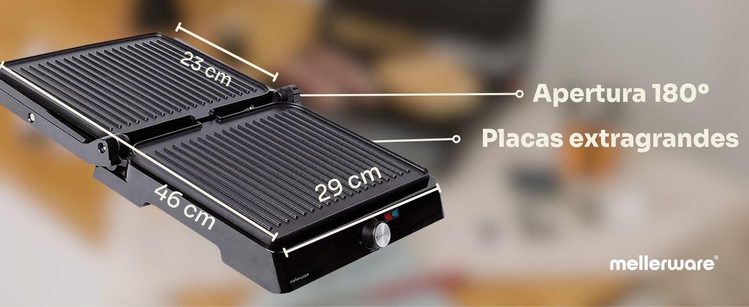 Apertura 180º, placas extragrandes, placas grandes