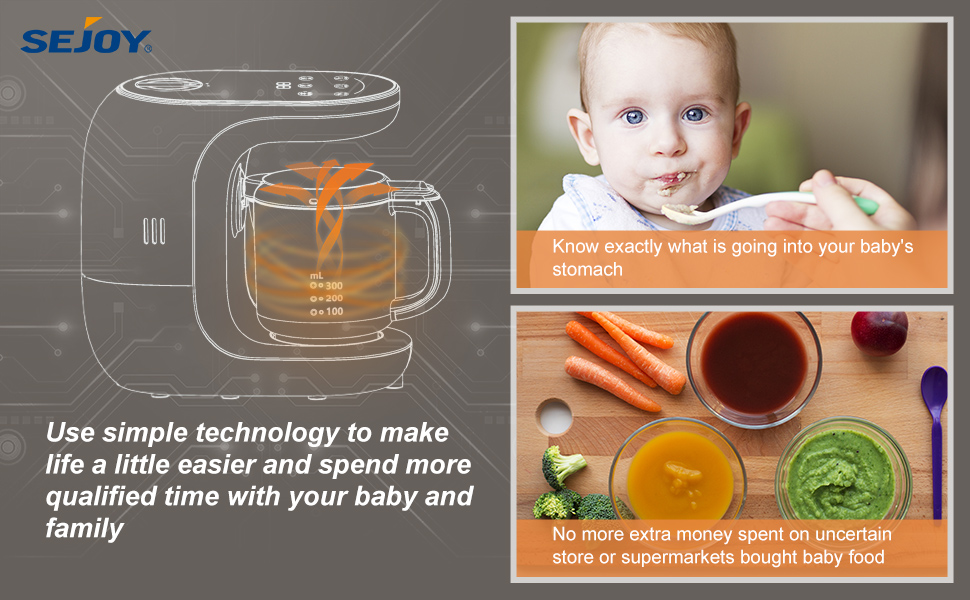 Baby Food Maker Baby Food Processor Blender Grinder Steamer Cooks
